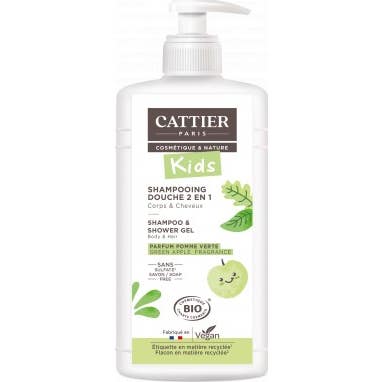 Cattier Gel Douche Shampooing Démêlant Parfum Sucré 500ml