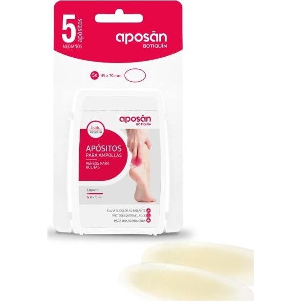 Aposán Pansements Hydrocolloïdes Talon Moyen 5uts