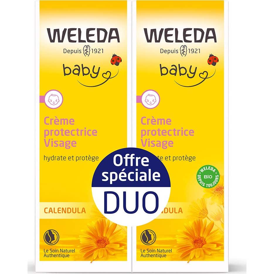 Weleda Baby Duo Crème Protectrice Visage Calendula 2x50ml