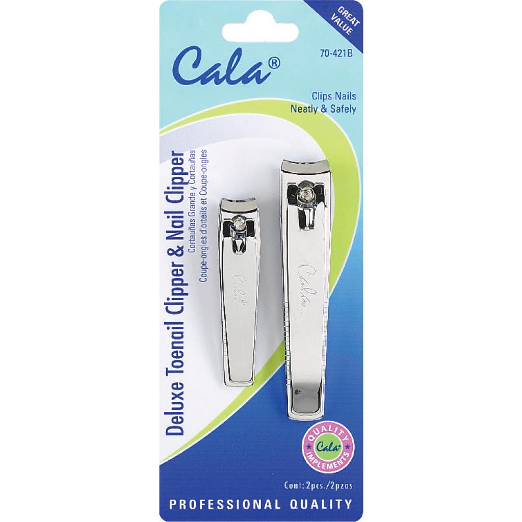 Cala Accesorios Deluxe Toenail Clipper &Nail Clipper 2pcs