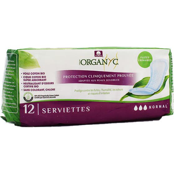 Organyc Protecteur d'Incontinence Normal 12uts