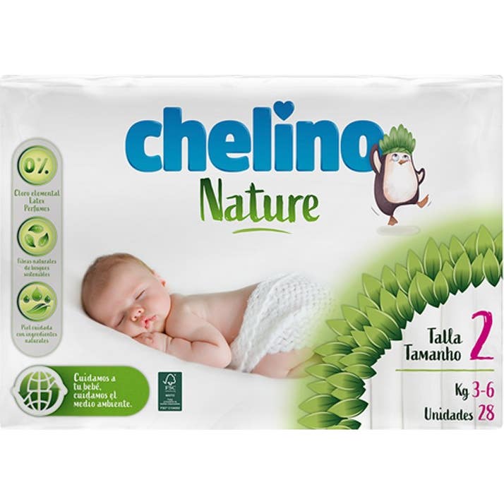 Lange pour bébé Chelino Nature T2 28 pièces