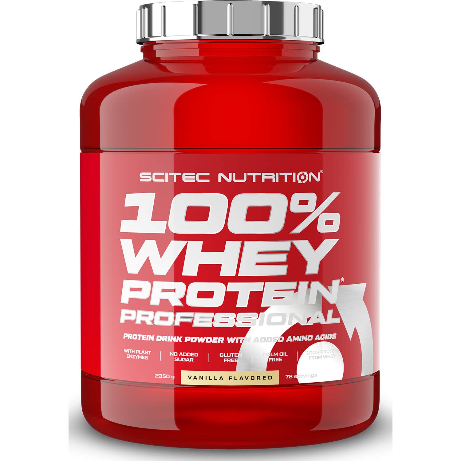 Scitec Nutrition 100% Whey Protein Professional 2.35 Kg - Fórmula Mejorada Sin Gluten Ni Azúcares Sabor Vainilla-image
