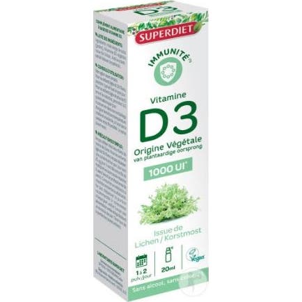 SuperDiet Immunity Vitamin D3 Vegetable 1000IU Spray 20ml