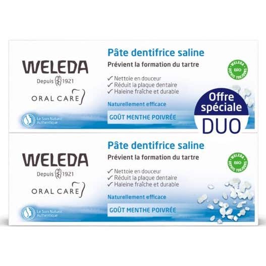 Weleda Pâte Dentifrice Saline 75ml lot de 2