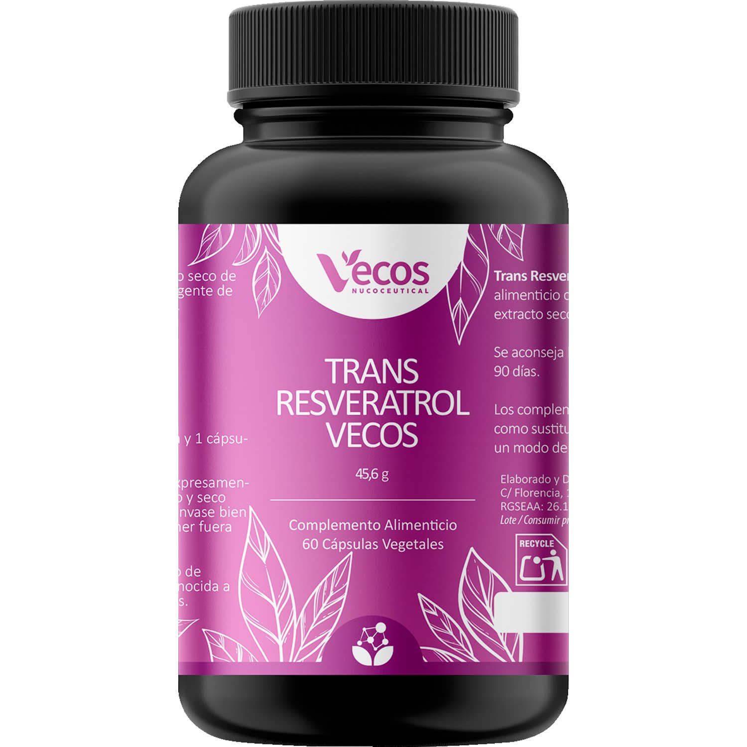 Vecos Nucoceutical Trans-resveratrol 60 Cápsulas