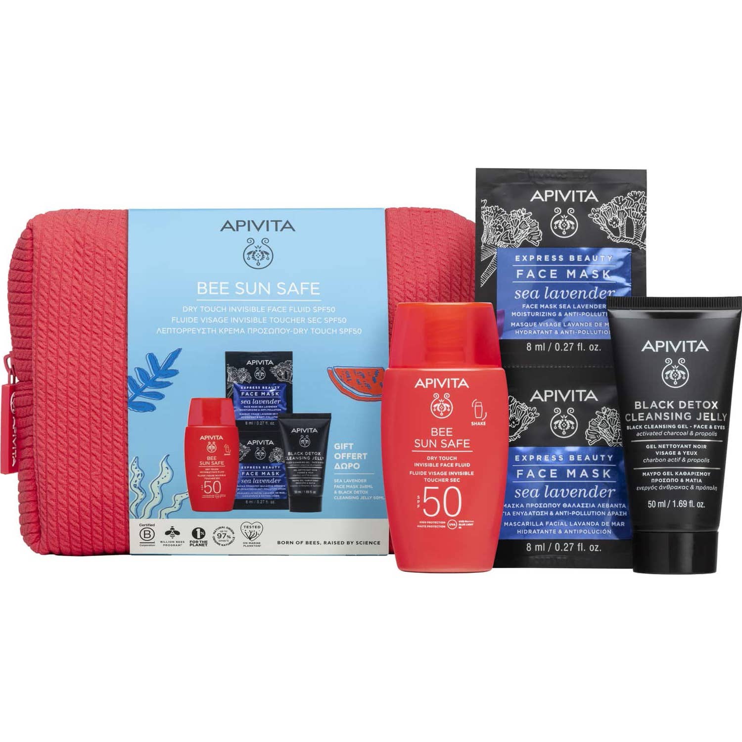 Apivita Bee Sun Safe Pack Dry Touch Invisible Fluid Spf50