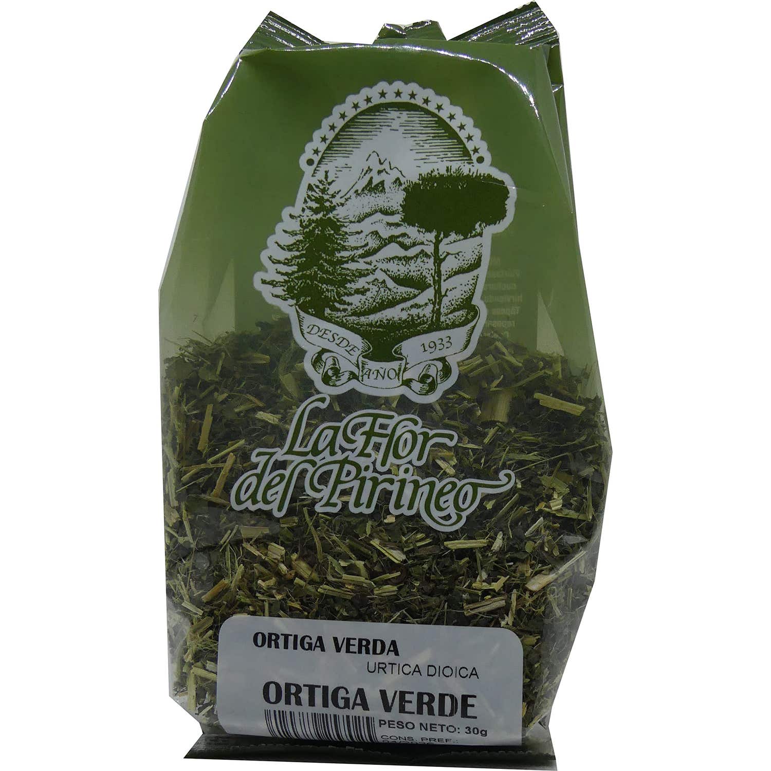 La Flor del Pirineo Herbe d'ortie verte 30g