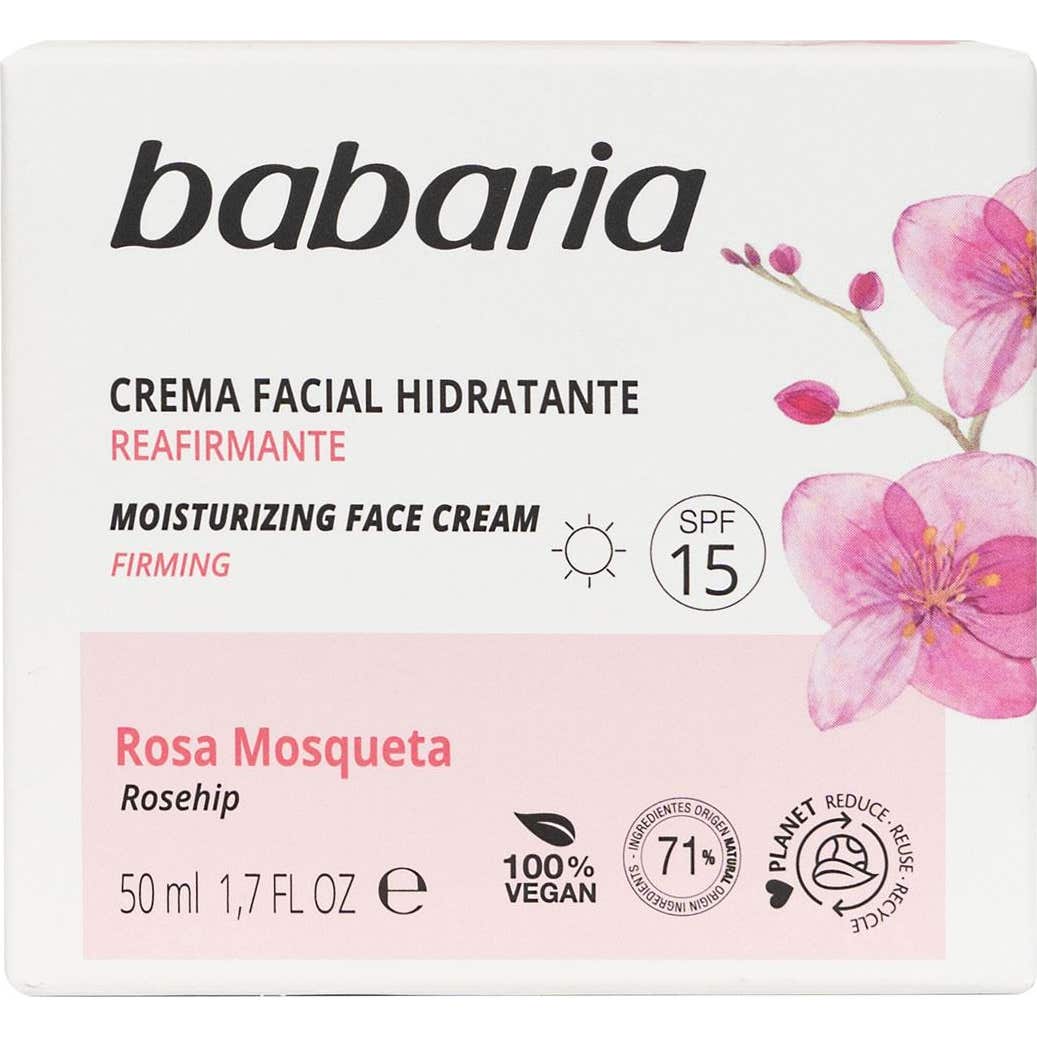 Babaria 24 heures Crème hydratante visage à l'huile de Rose Musquée 50ml