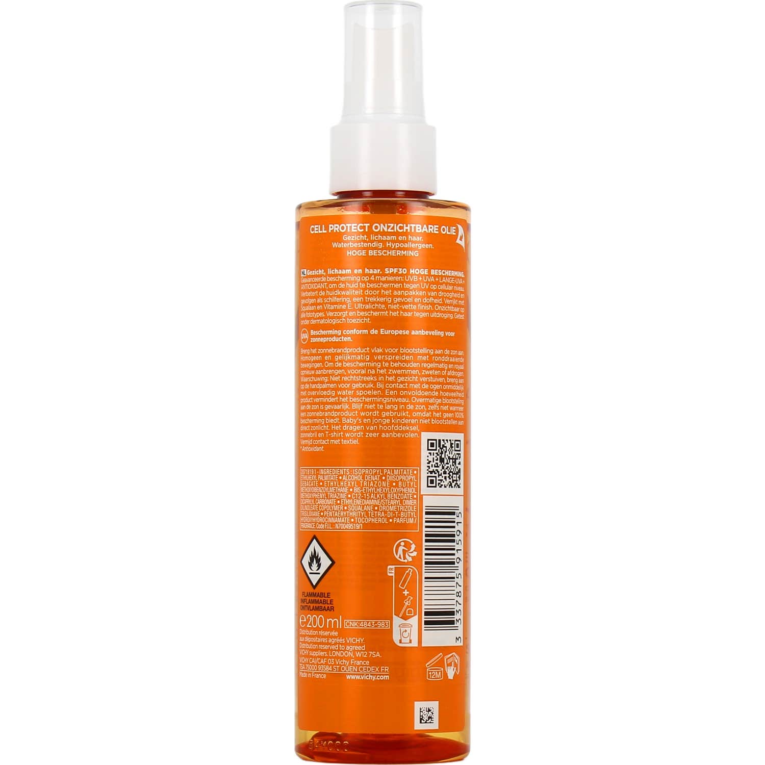 Vichy Capital Soleil Huile Invisible Protection Cell Spf30 200ml