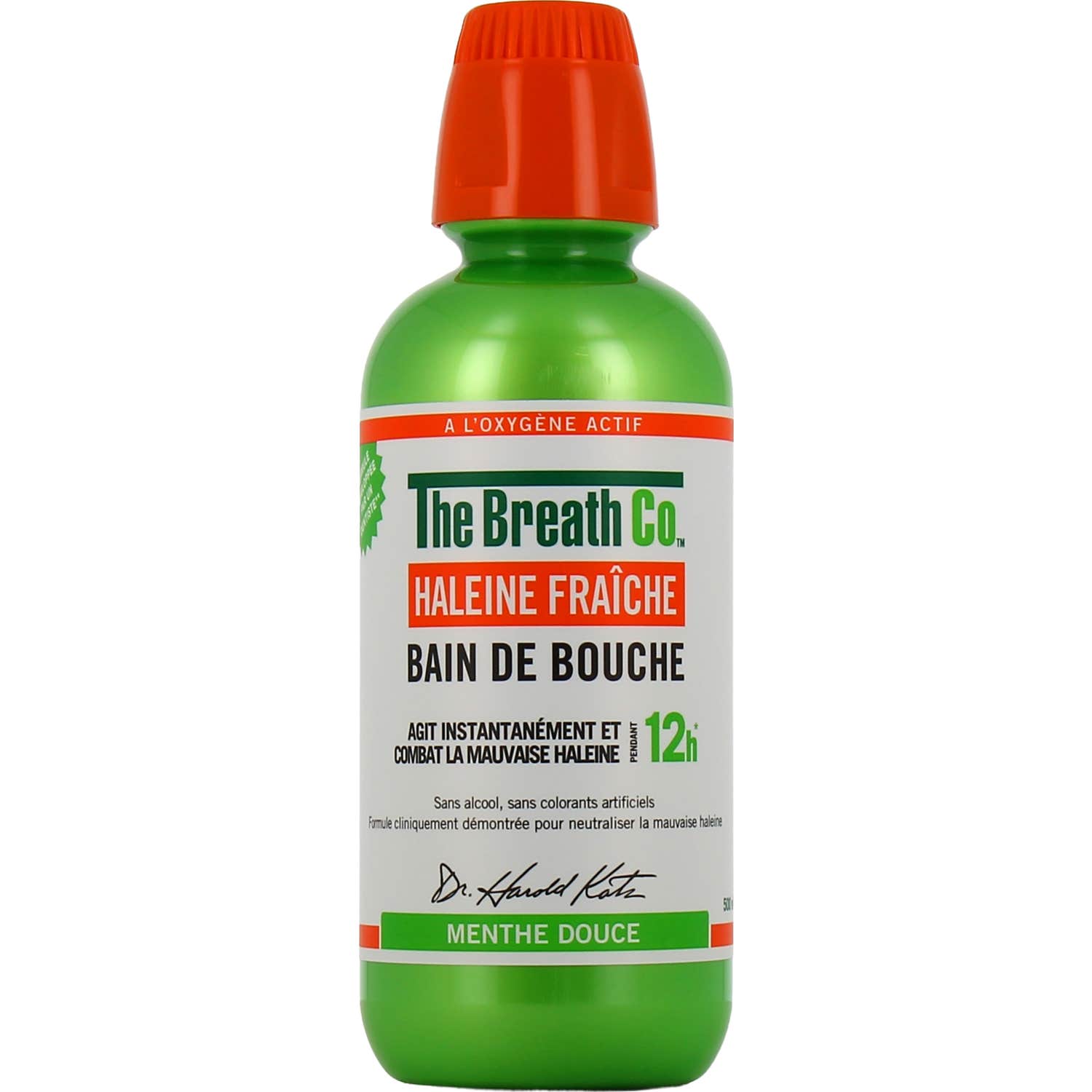 The Breath Co Bain de Bouche Sans Alcool Menthe Douce 500ml