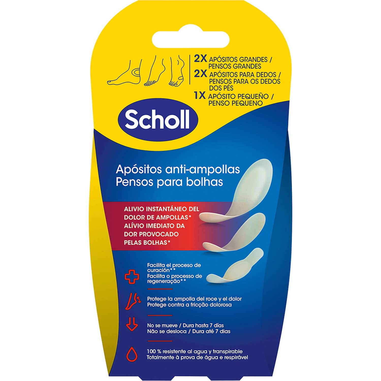 Scholl Apositos Hidrocolloides Ampoules Ampoules Tailles assorties