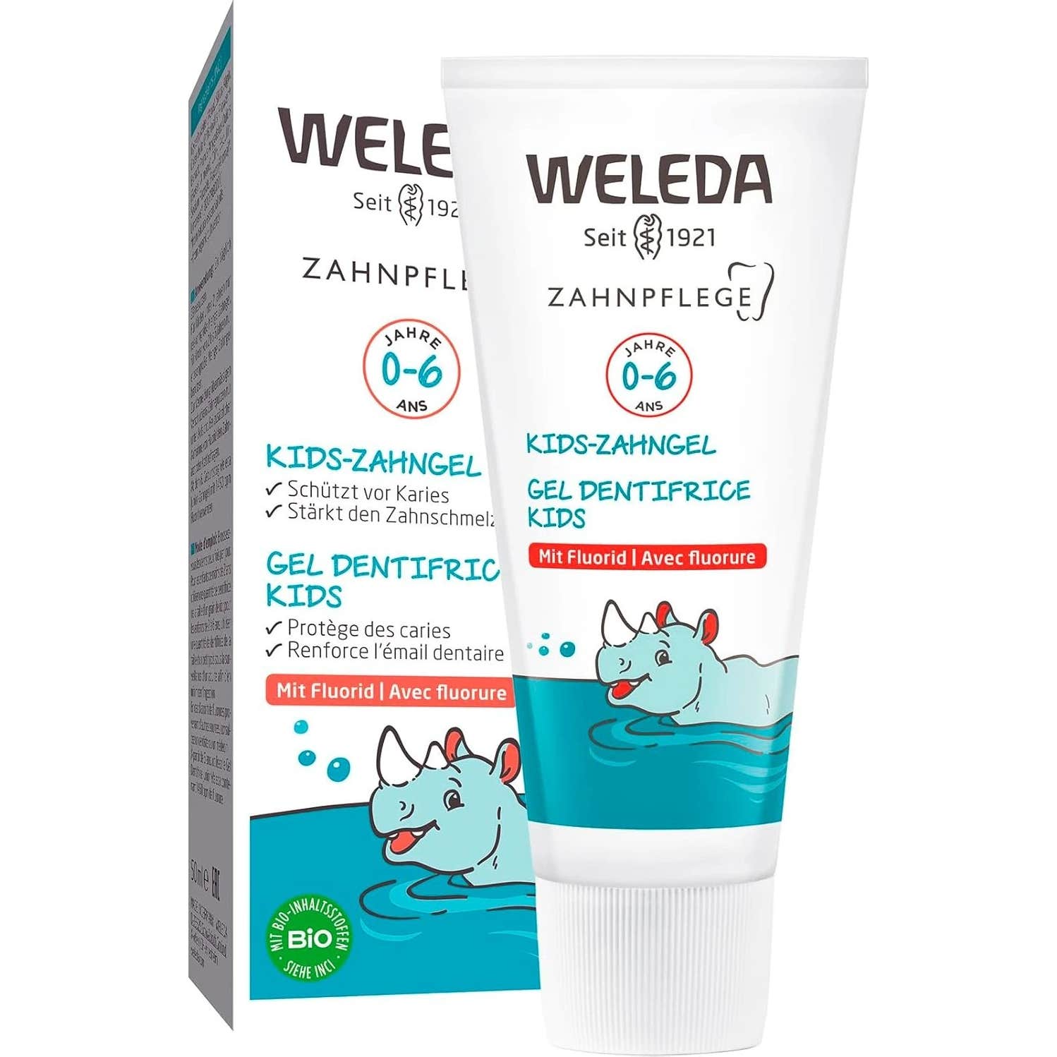 Weleda Gel Dentifrice Kids avec Fluor 0-6 Ans 50 ml