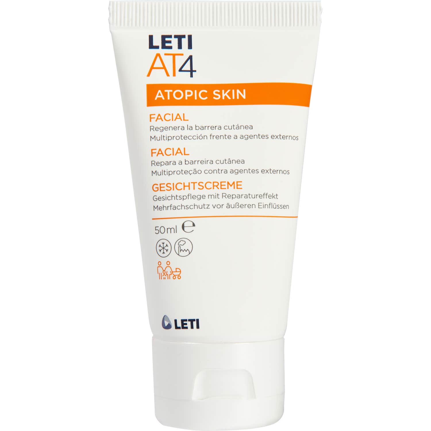 LetiAT4 Atopic Skin Crème Visage 50ml