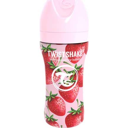 TwistShake Bouteille Anti-Colique En Acier Fraise 330ml 1 Unité