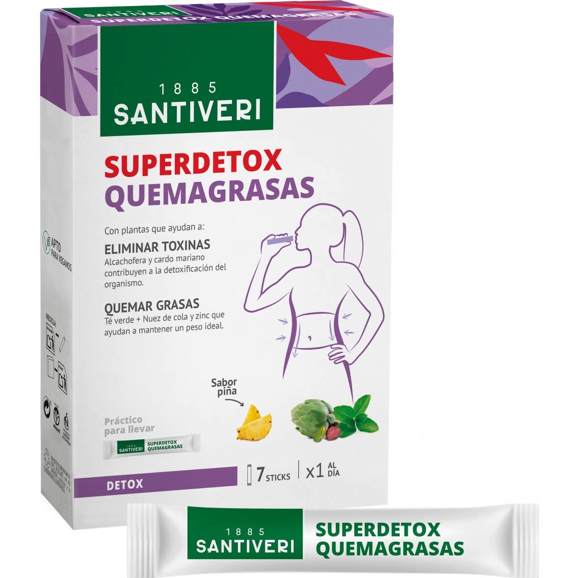 Santiveri SuperDetox Brûleur de Graisse 7 Sticks