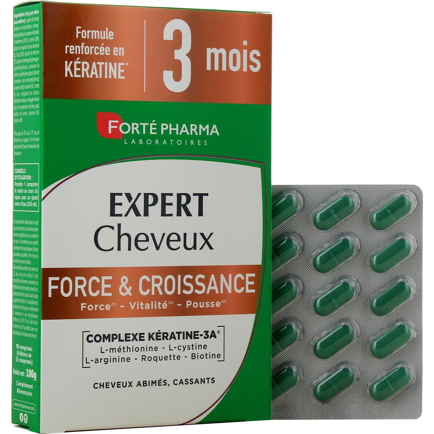 Forté Pharma Expert Cheveux Force & Croissance 90comp