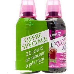 Milical Drainaligne Ultra goût Cassis Lot 2 Flacons 500 ml