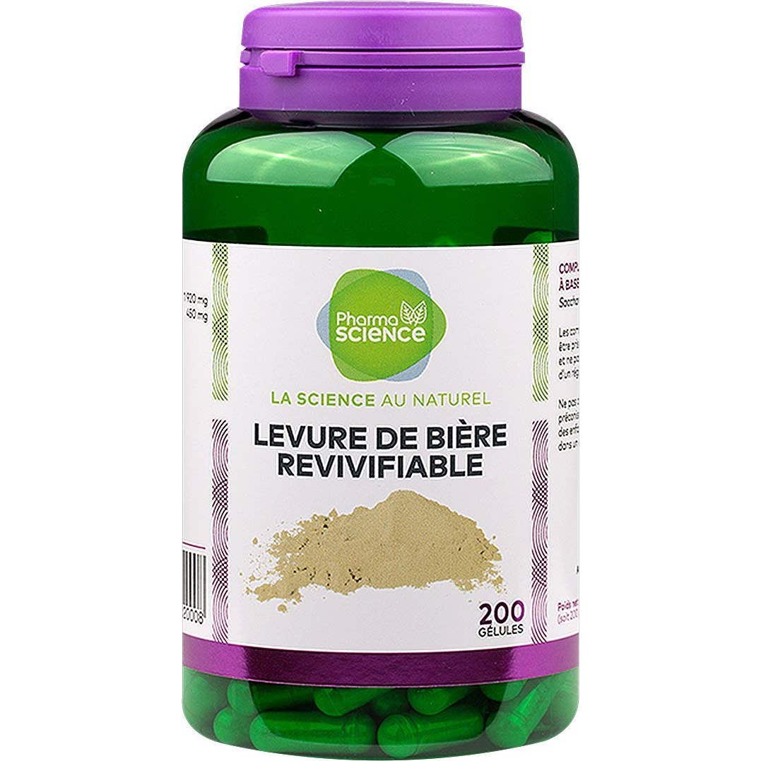 Pharmascience Levure De Bière Revivifiable 200 Gélules