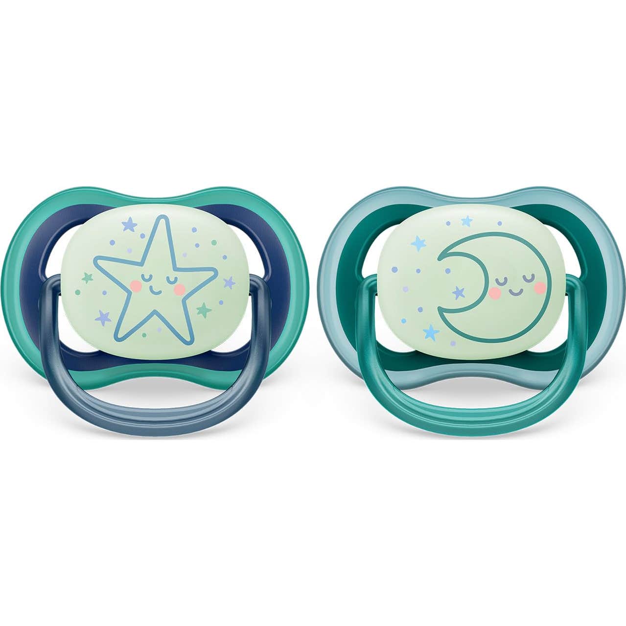 Philips Avent Ultra Air Nighttime 6-18M Étoile Bleu 2 Sucettes