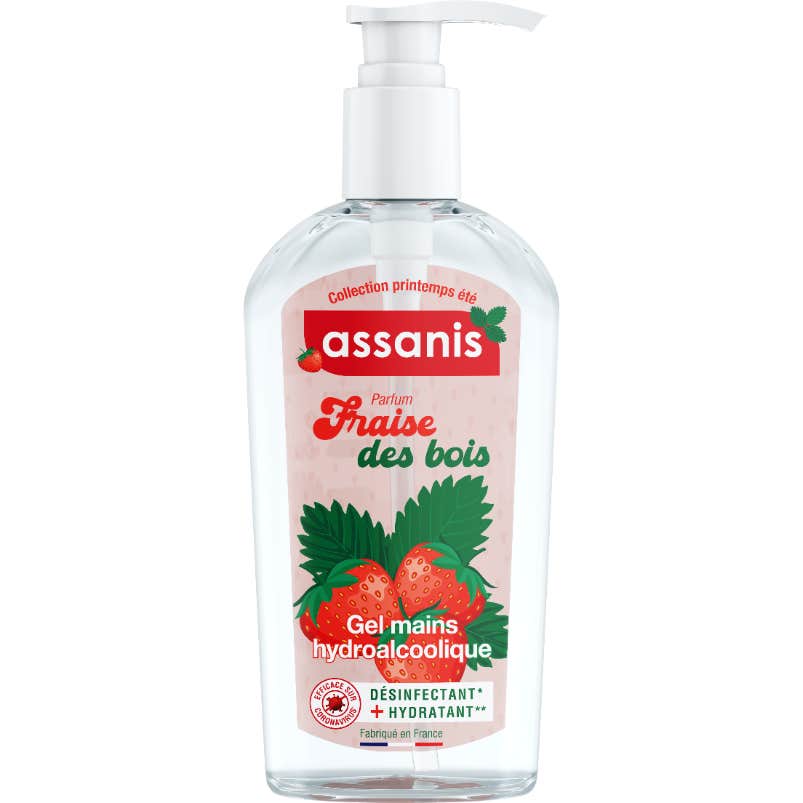 Assanis Gel Hydroalcoolique Fraise des Bois 250ml