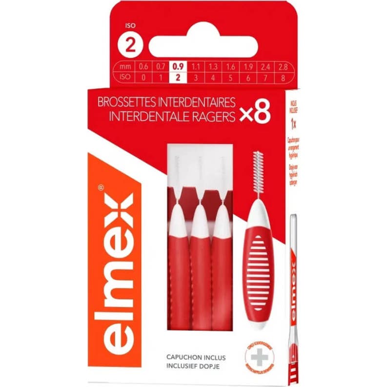 Elmex Brossettes Interdentaires T2 0,9mm 8 Unités