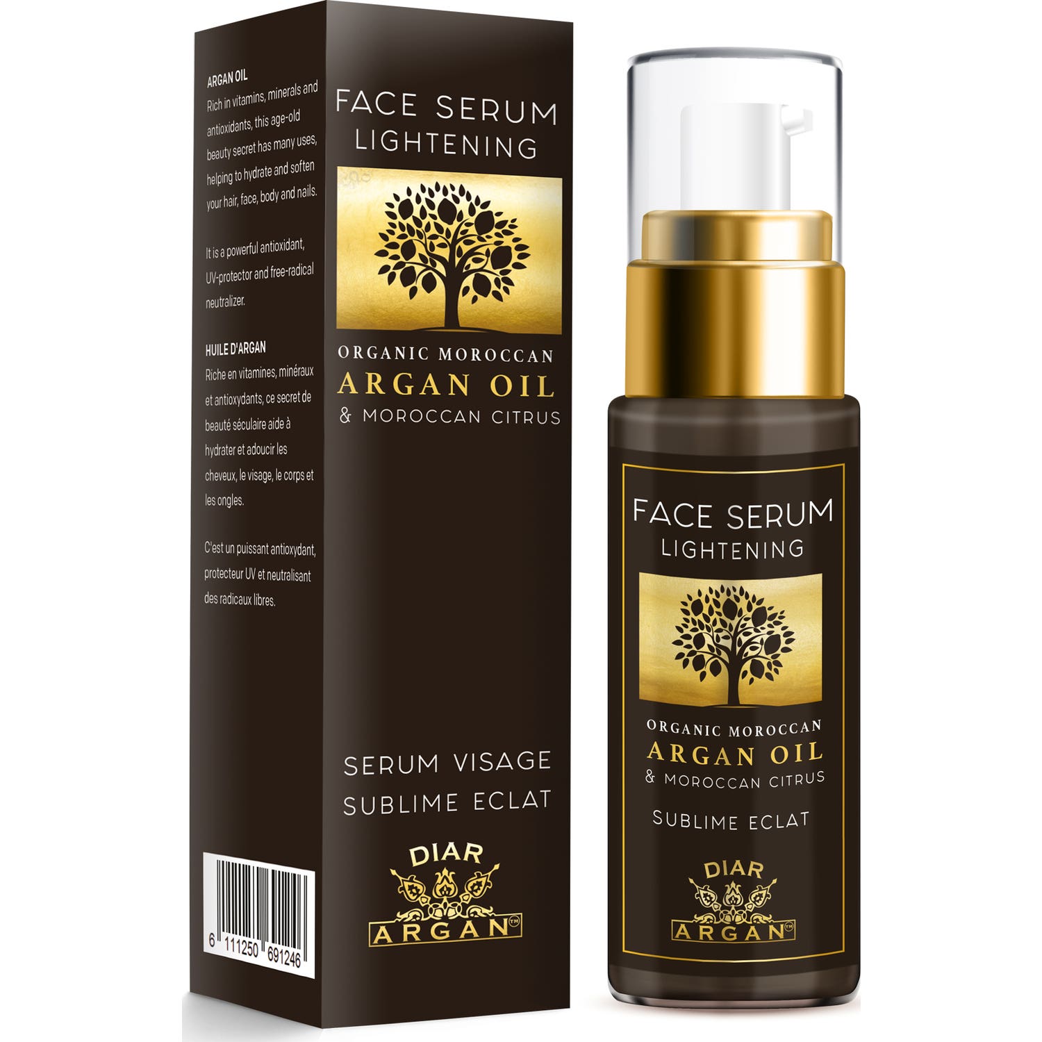 Diar Argan Sérum Visage Illuminateur d'Argan et Agrumes 30ml