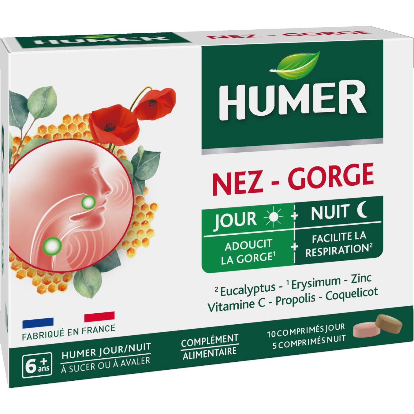 Humer Nez-Gorge Jour/Nuit 15 Comprimés