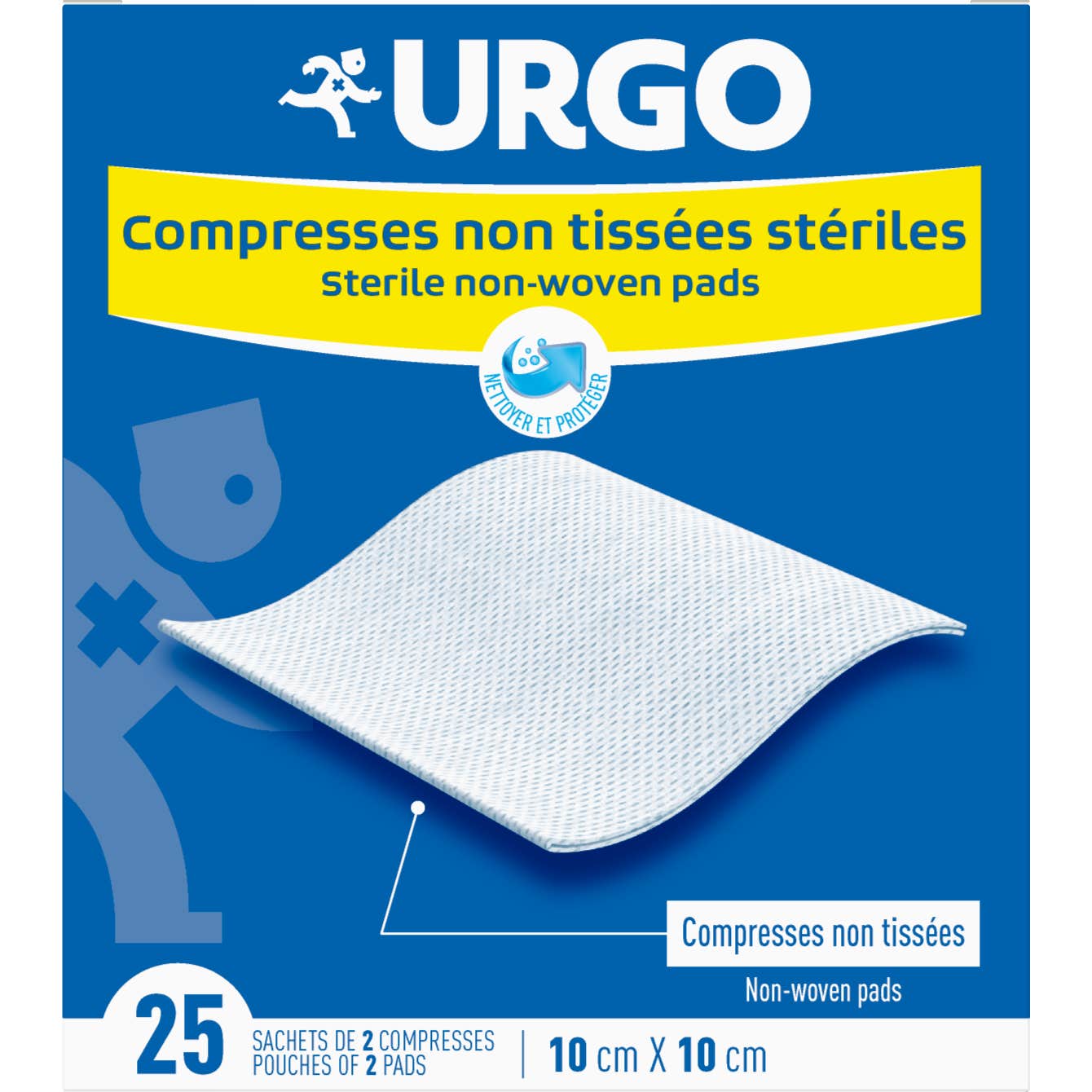Urgo Compresses Non Tissées Stériles 10x10cm 2x25 Unités