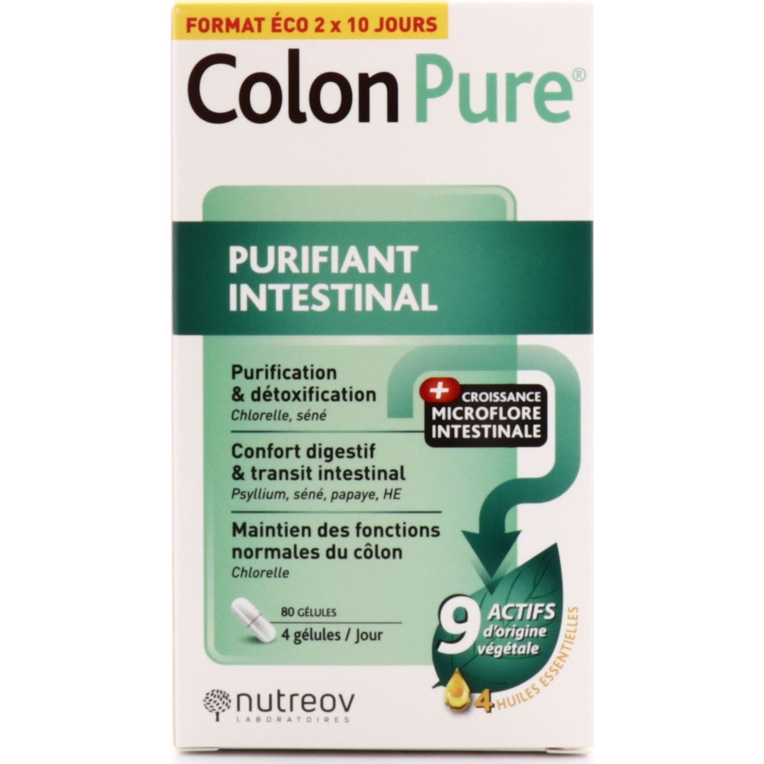 Nutreov ColonPure Purifiant Intestinal 80 Gélules