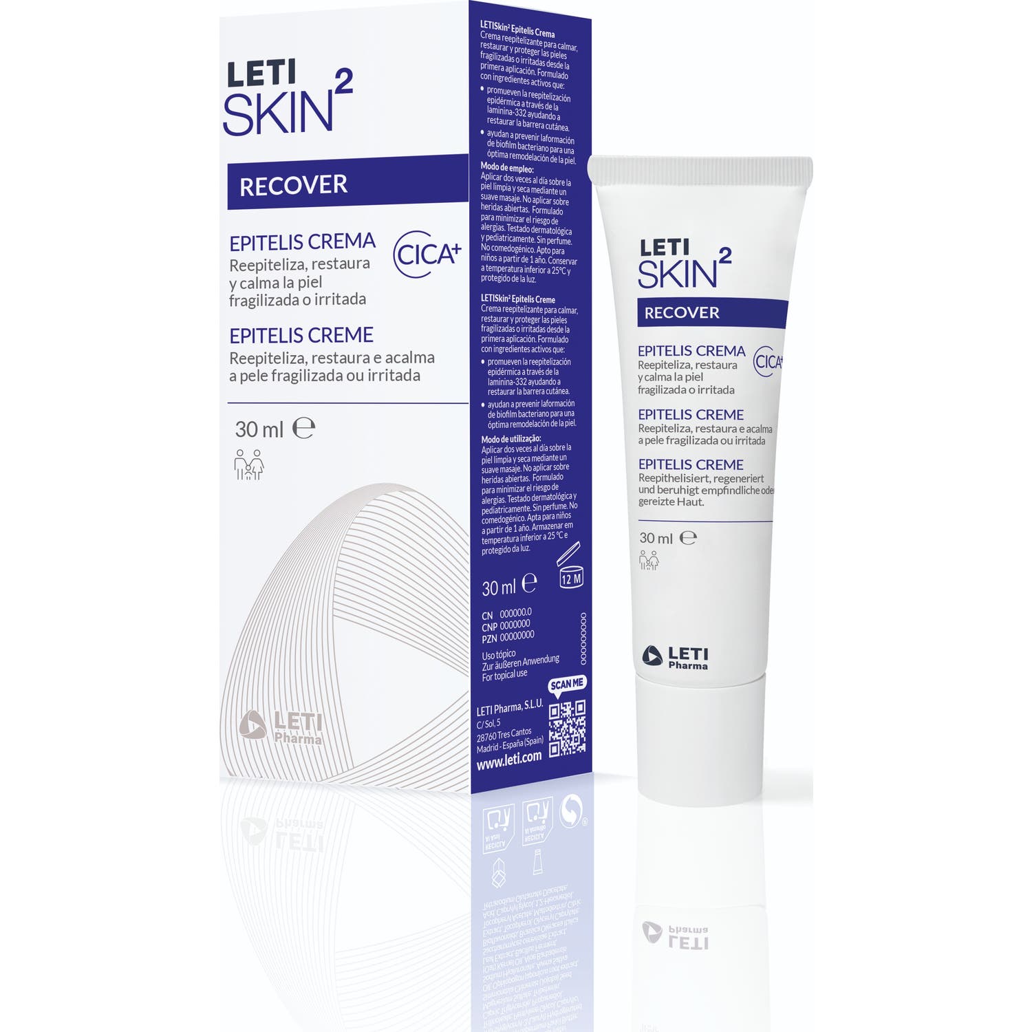 Leti Skin2 Recover Épithélium Crème 30ml