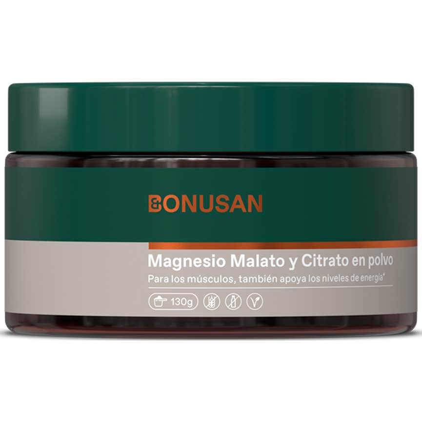 Bonusan Magnésium Malate et Citrate Poudre 130g
