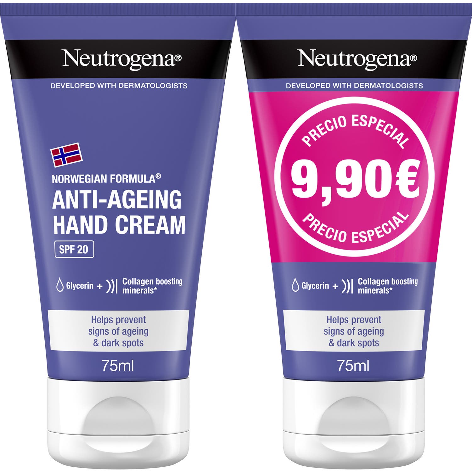 NeutrogenaAnti-Ageing SPF20 Mains 2x75ml