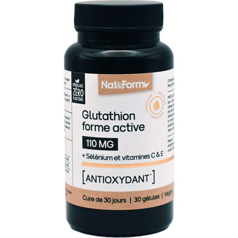Nat&Form Glutathion Forme Active 110mg 30 Gélules