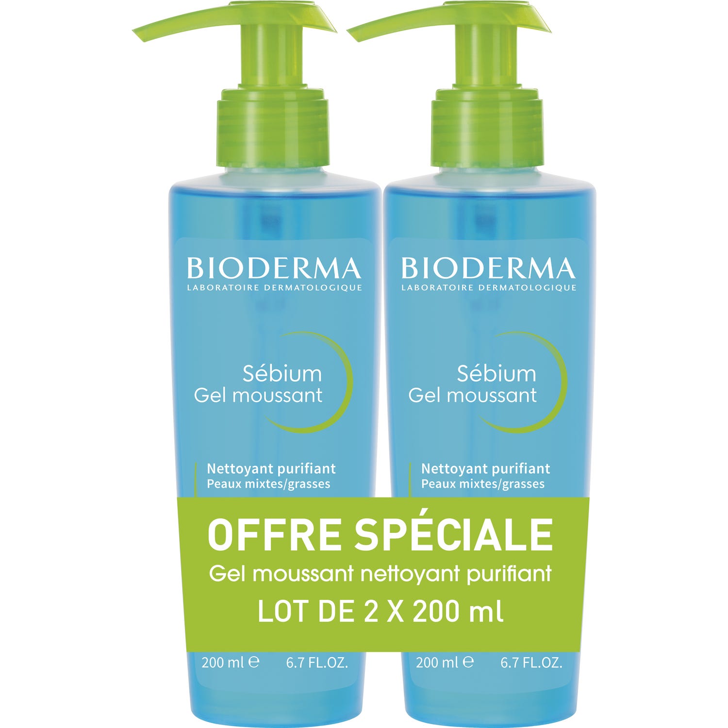 Bioderma Sébium Gel Moussant 2x200ml