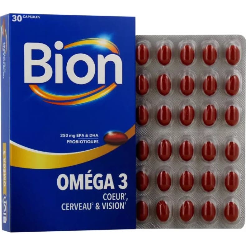 Bion 3 Oméga 3 Coeur, Cerveau & Vision 30caps
