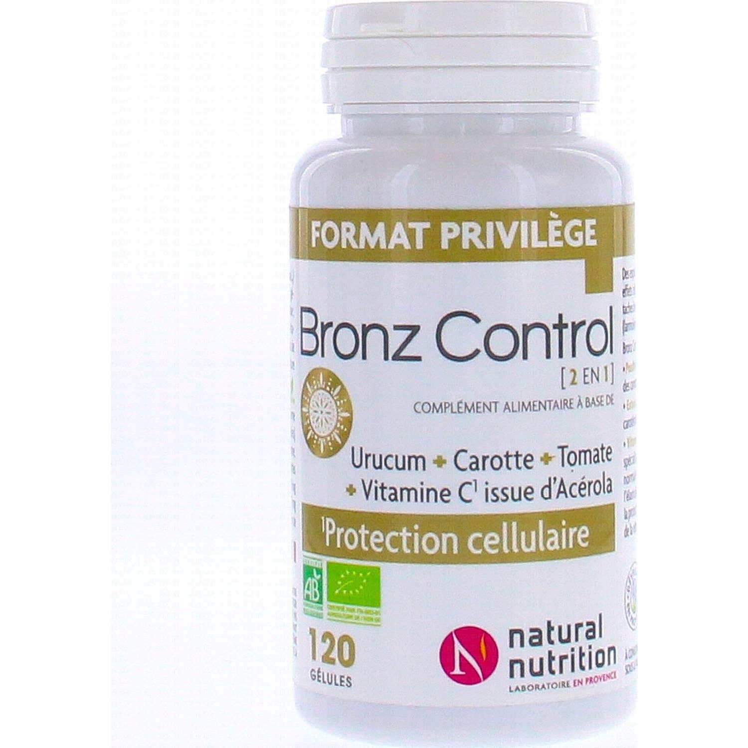 Natural Nutrition Bronz Control 2 En 1 120 Gélules