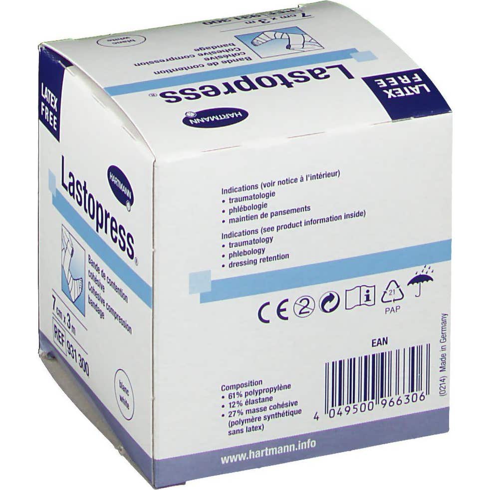 Hartmann Larochette Bde Lastopress 7Cmx3M Blanc Hartmann Larochette Bde Lastopress 7Cmx3M Blanc