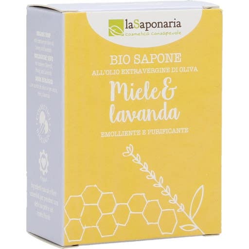 La Saponaria Savon Solide Miel et Lavande 100g