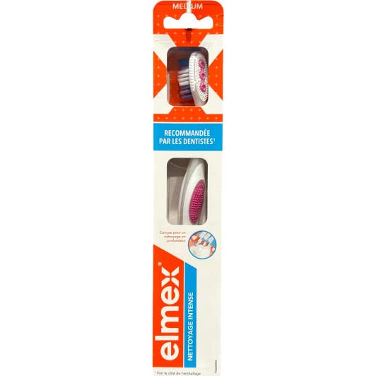Rose Elmex Nettoyage Intense Brosse À Dents Médium Ut Taille 1