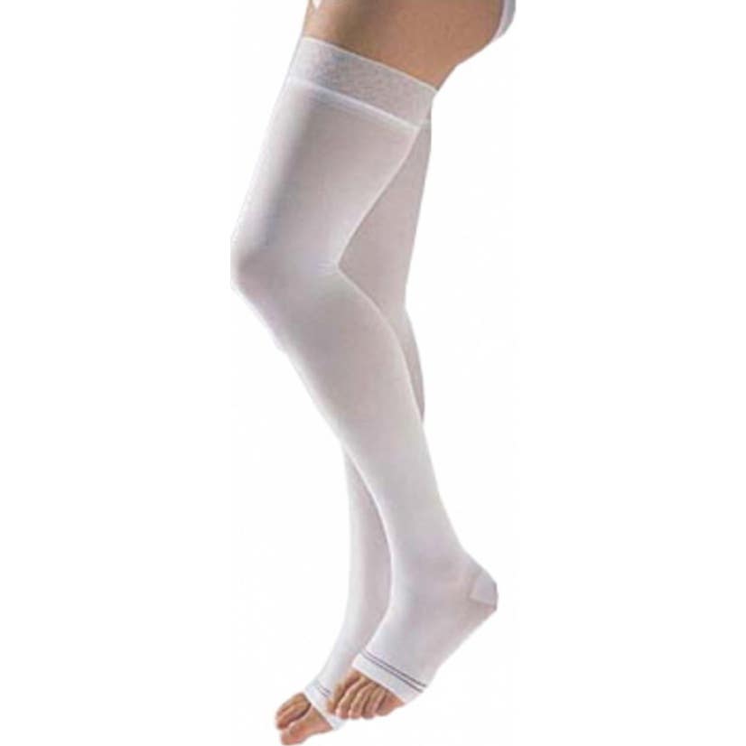 Thuasne Venoflex 2 Clinic Bas Cuisse Anti Stase Blanc N3 1 Paire