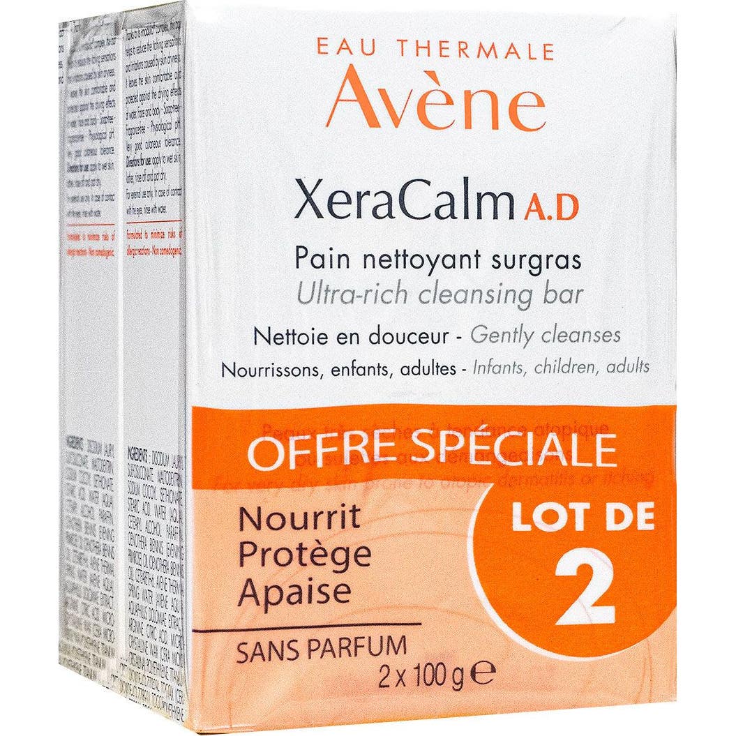 Avène XeraCalm AD Pain Nettoyant Surgras 2x 100g