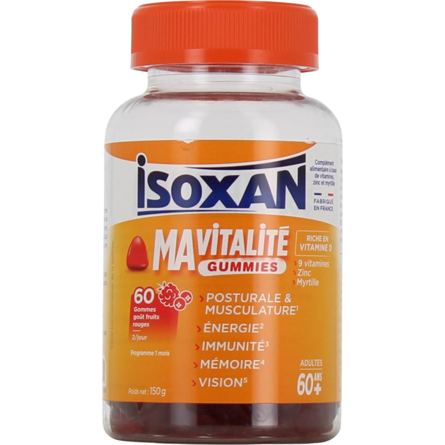 Isoxan Ma Vitalité Gummies +60 Ans Fruits Rouges 60 Gummies