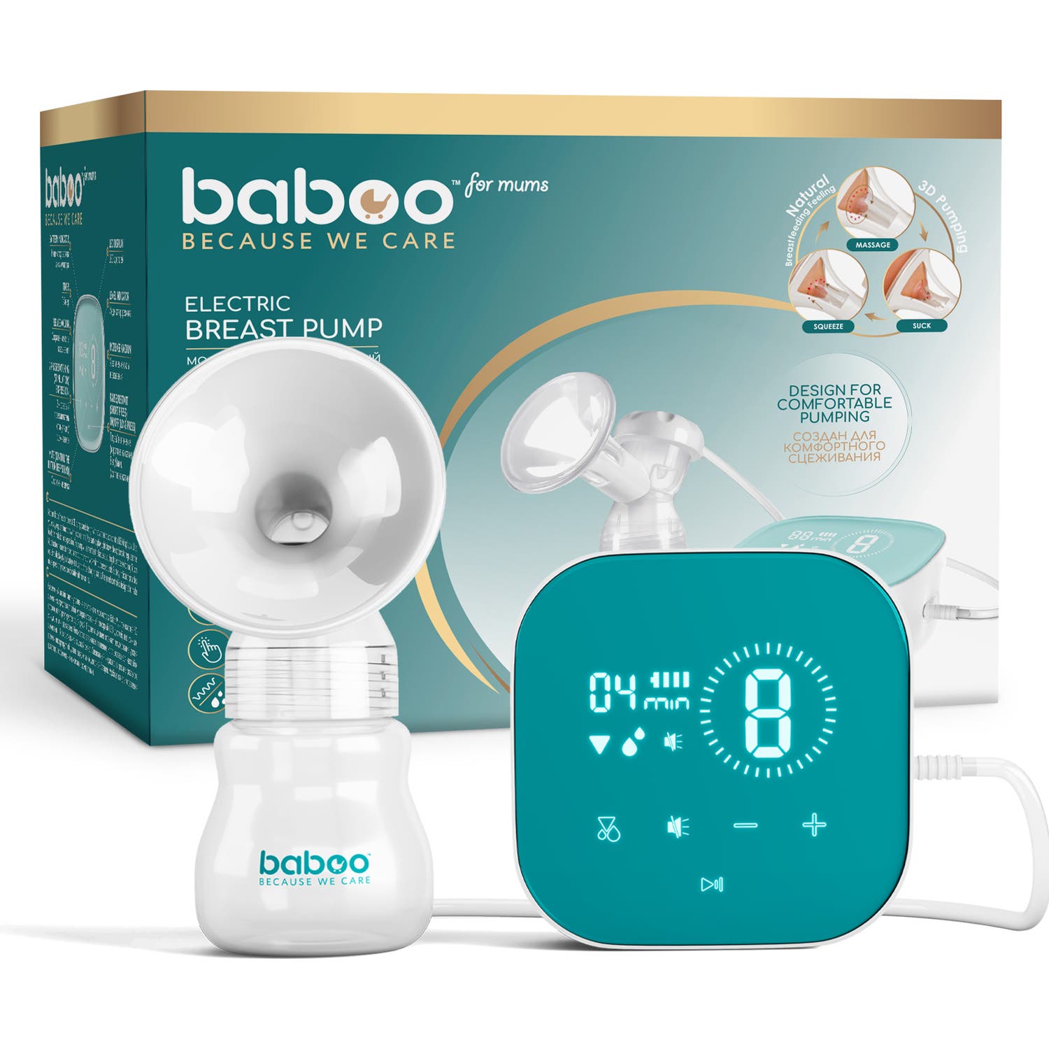Baboo Tire-Lait Électrique avec Technologie Succion 3D 1ut