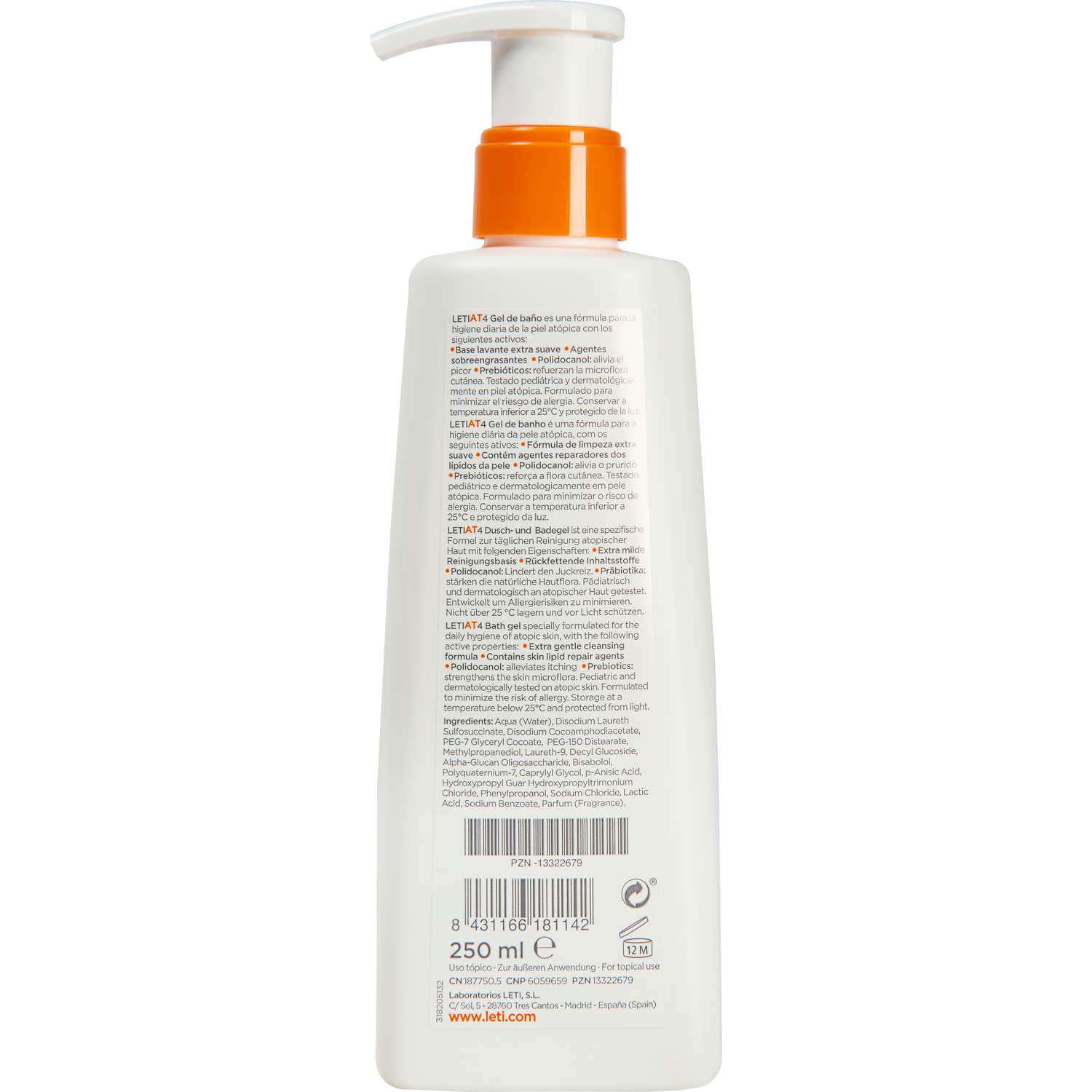Leti AT4 Gel de bain€o 250ml