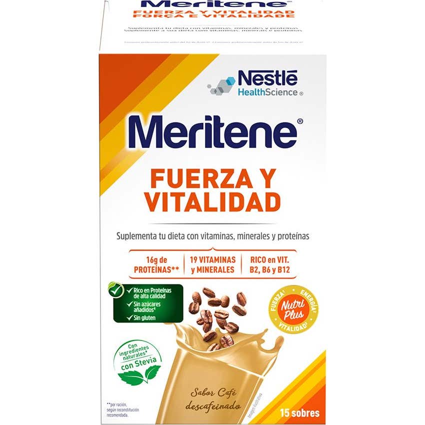 Nestlé Meritene® Force et Vitalité Saveur Café Décaféiné 15x30g