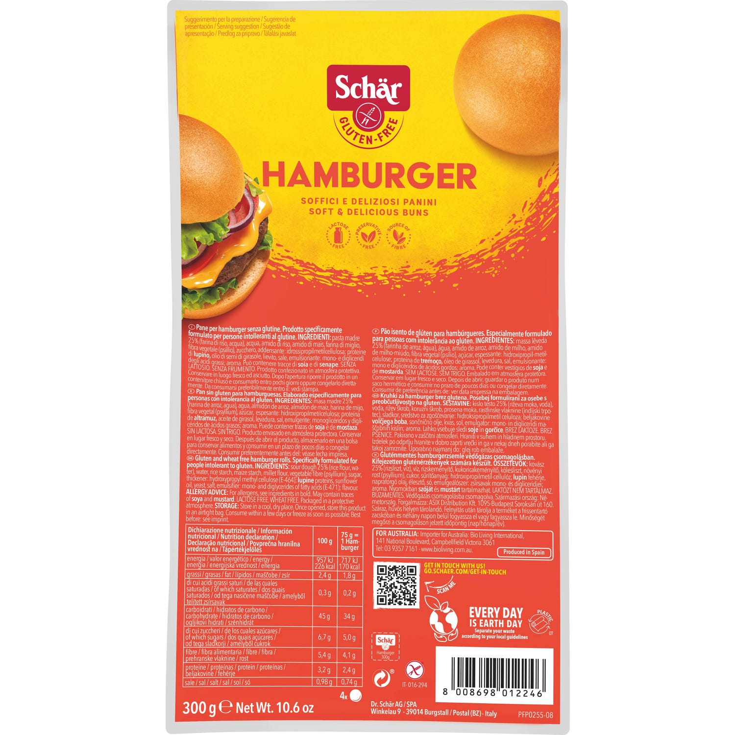 Schar Pains à Hamburger 300G