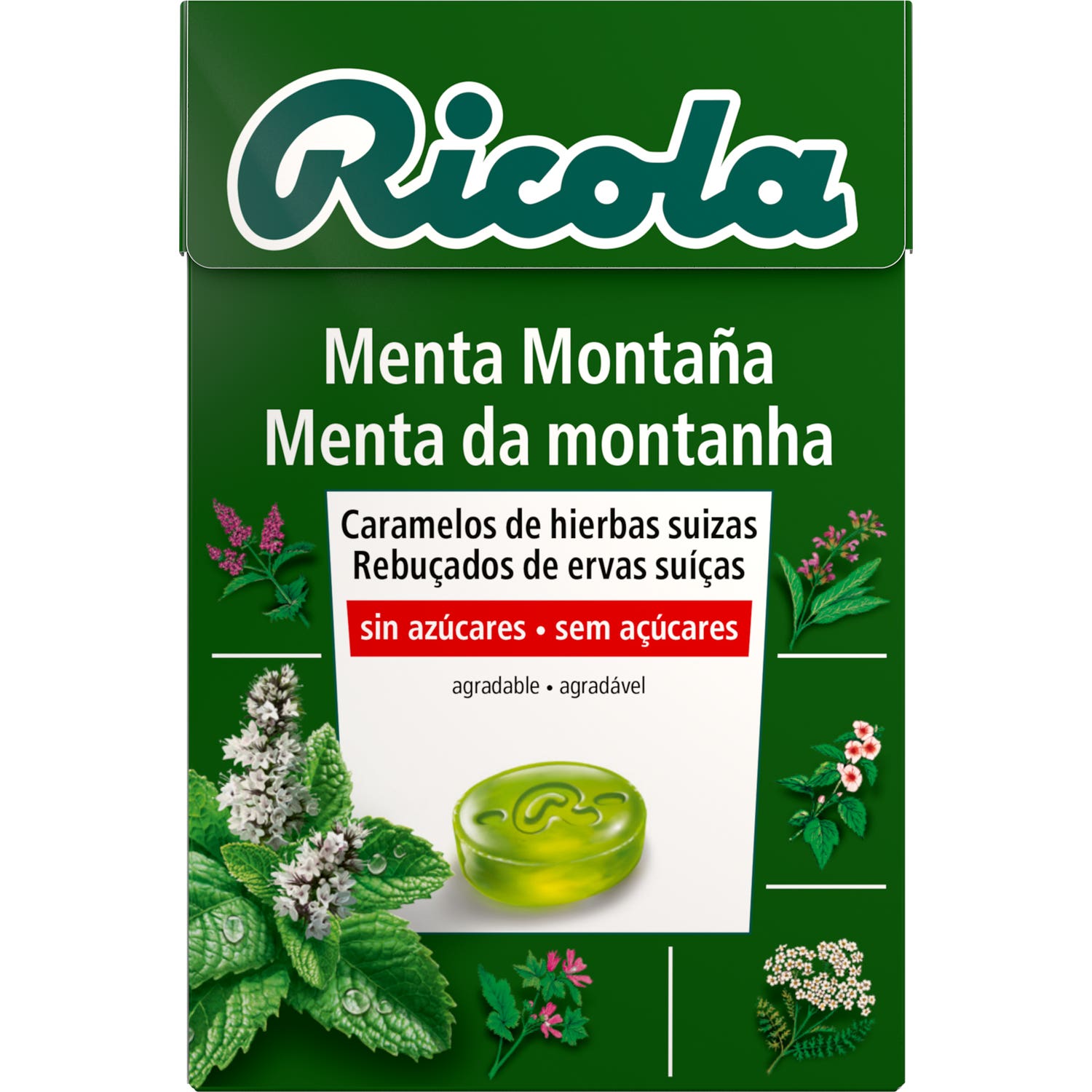 Ricola bonbons sans sucre à la menthe de montagne 50g