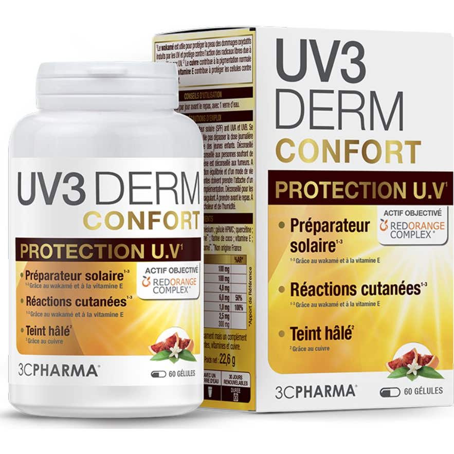 3C Pharma UV3 Derm Confort Protection UV 60 Gélules