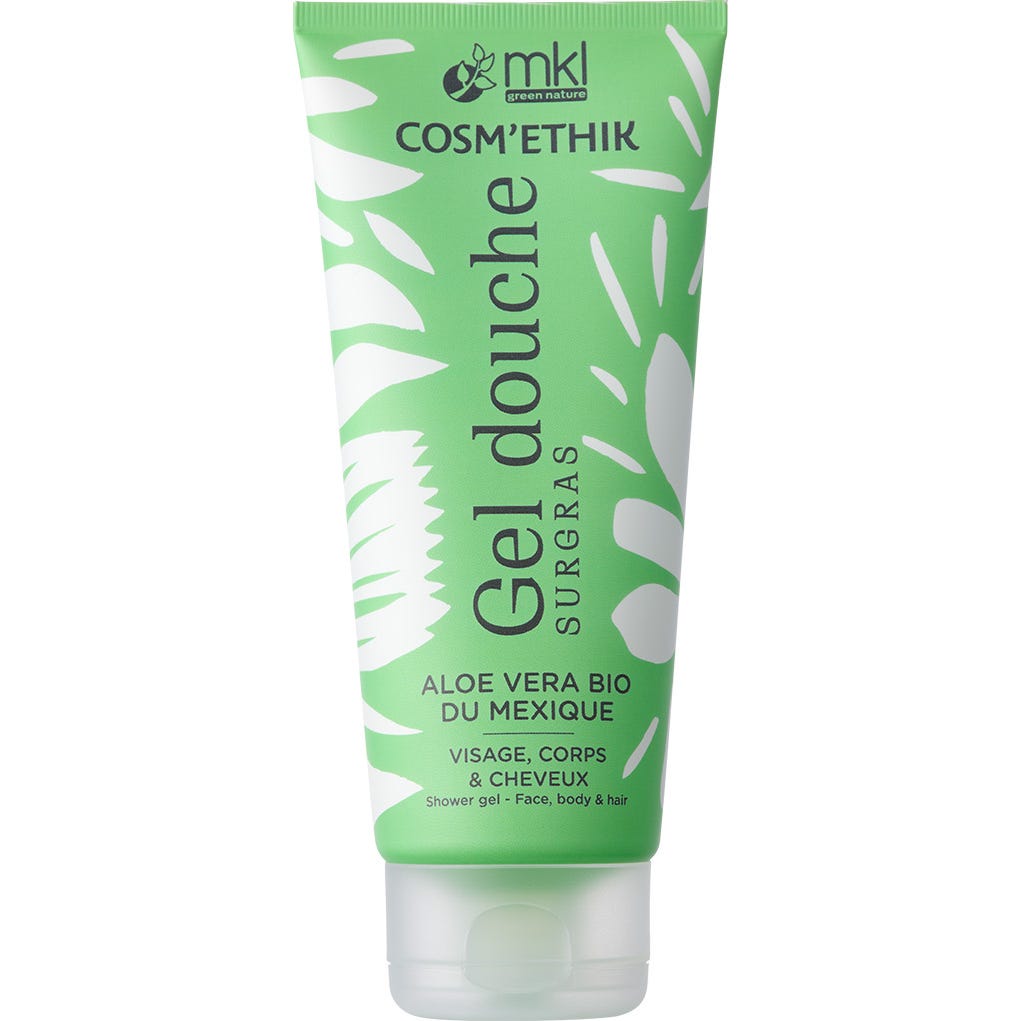 MKL  Cosm'Ethik Gel Douche surgras&agrave;l'aloe vera bio du Mexique 200ml